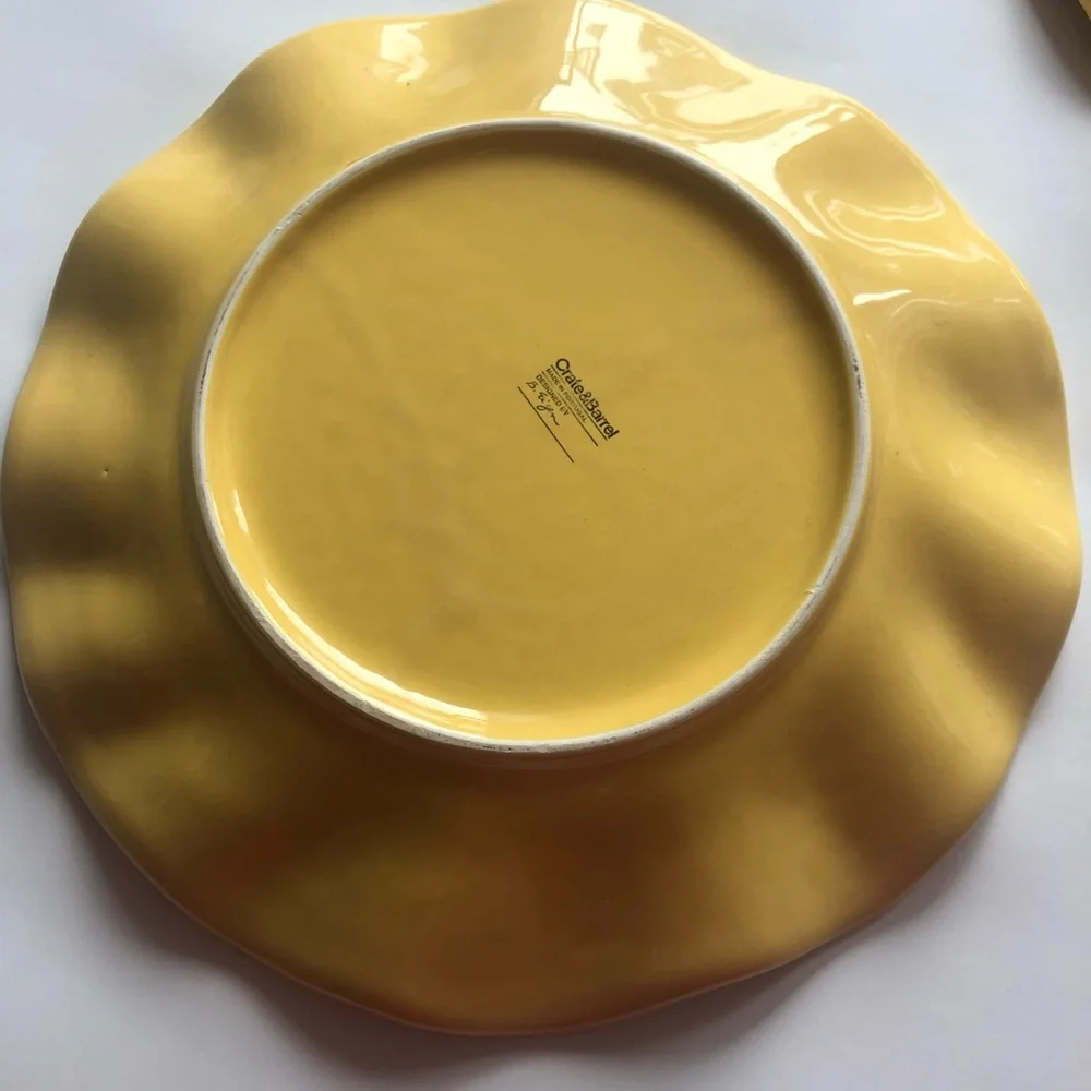 Two 2 Crate & Barrel Dinner Plates